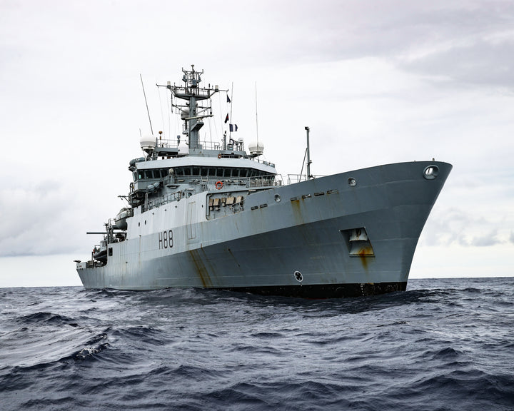 HMS Enterprise H88 Royal Navy hydrographic survey vessel Photo Print or Framed Print - Hampshire Prints