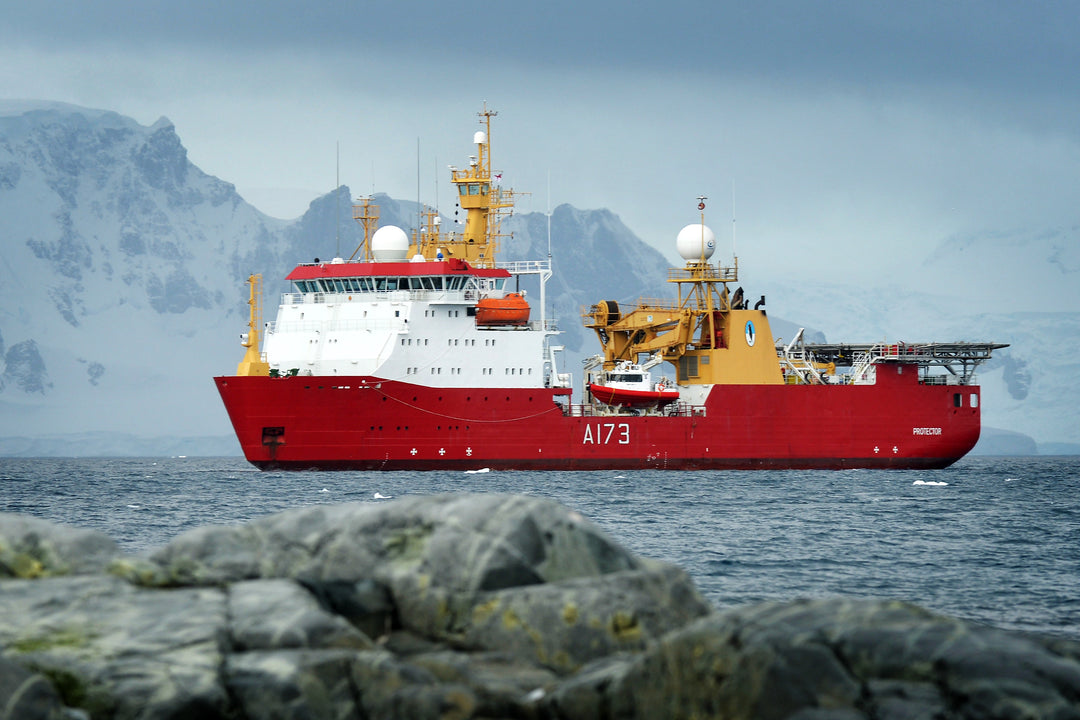 HMS Protector A173 Royal Navy Ice patrol ship Photo Print or Framed Print - Hampshire Prints