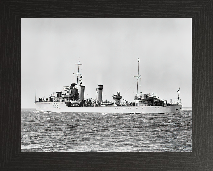 HMS Delight H38 Royal Navy D class destroyer Photo Print or Framed Print - Hampshire Prints