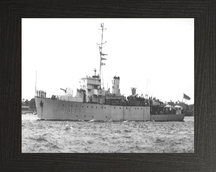 HMS Acute J106 Royal Navy Algerine class minesweeper Photo Print or Framed Print - Hampshire Prints