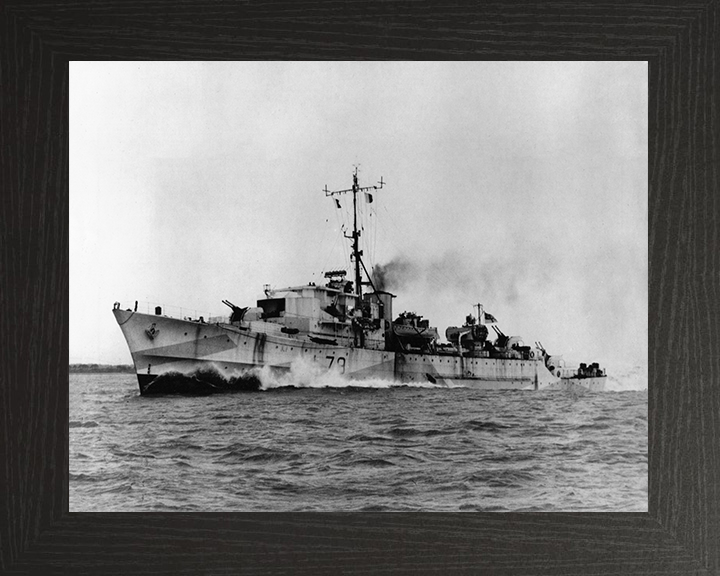 HMS Brissenden L79 Royal Navy Hunt class escort destroyer Photo Print or Framed Print - Hampshire Prints