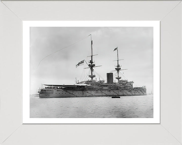 HMS Caesar Royal Navy Majestic class pre dreadnought battleship Photo Print or Framed Print - Hampshire Prints