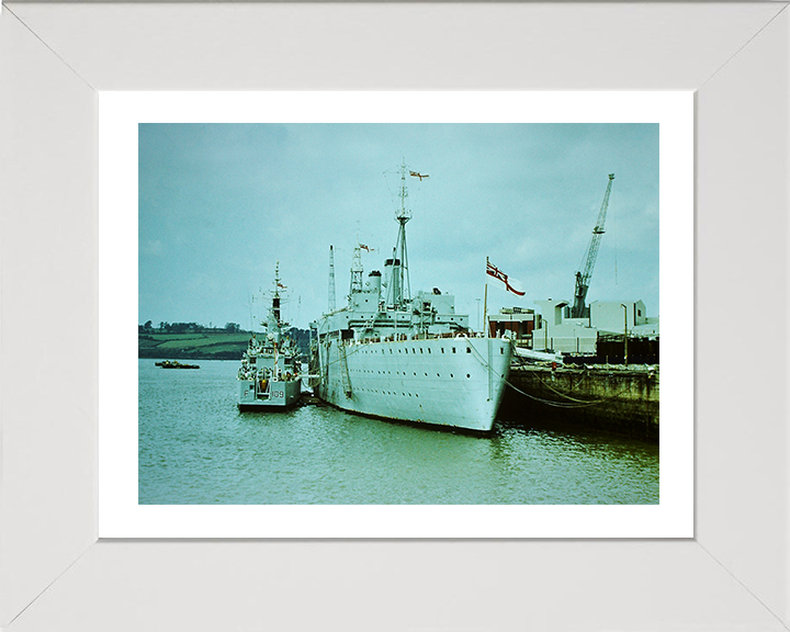 HMS Defiance A187 Royal Navy Maidstone class submarine depot ship Photo Print or Framed Print - Hampshire Prints