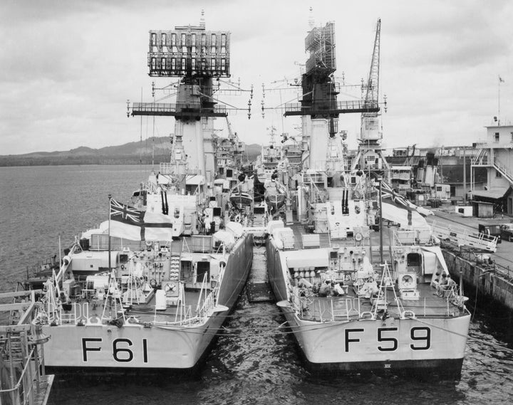 HMS Llandaff F61 and HMS Chichester F59 Royal Navy Frigates Photo Print or Framed Print - Hampshire Prints