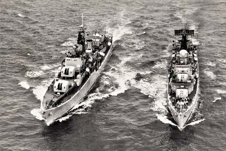 HMS Delight and HMS Battleaxe Royal Navy warships Photo Print or Framed Print - Hampshire Prints