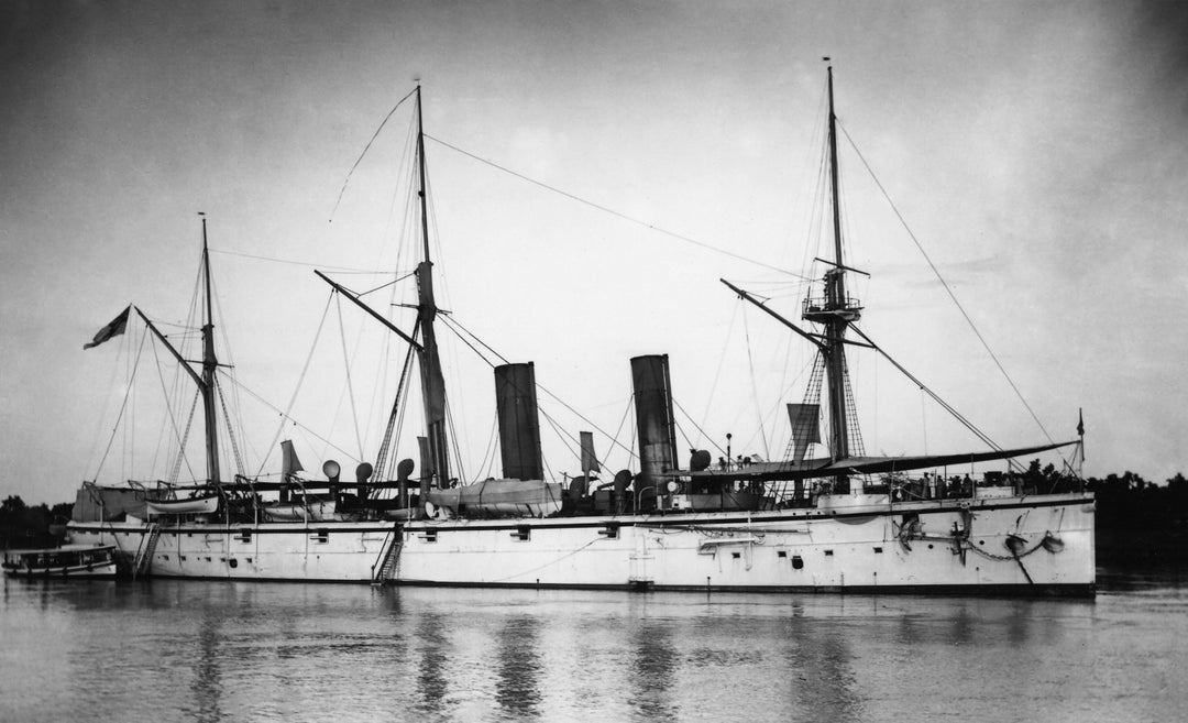 HMS Mercury (1878) Royal Navy Iris Class Cruiser Photo Print or Framed Photo Print - Hampshire Prints