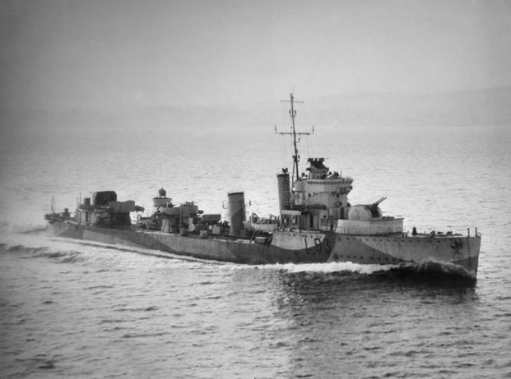 HMS Verdun L93 Royal Navy Admiralty V class destroyer Photo Print or Framed Print - Hampshire Prints