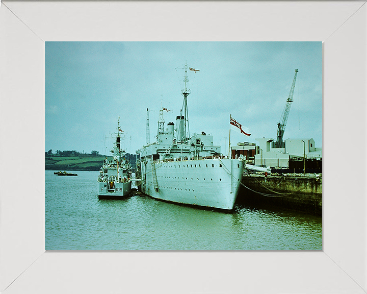 HMS Defiance A187 Royal Navy Maidstone class submarine depot ship Photo Print or Framed Print - Hampshire Prints