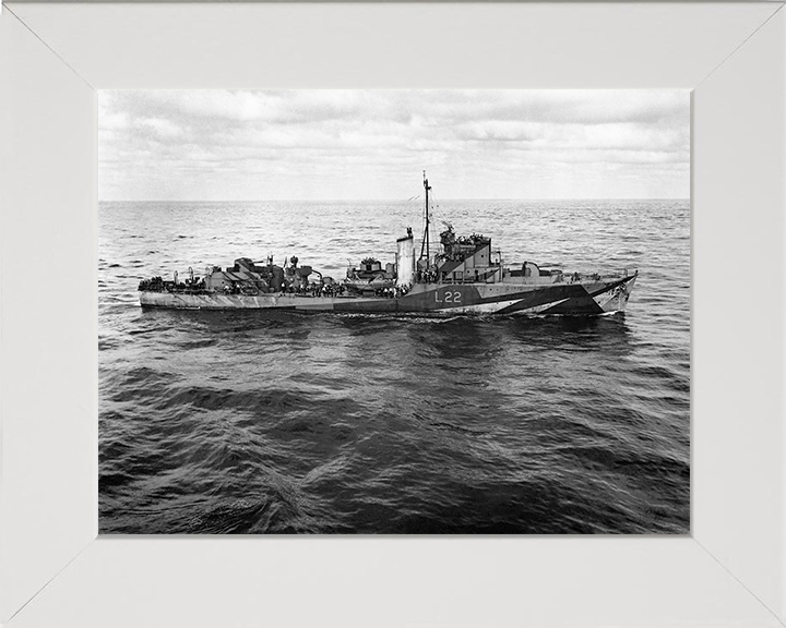 HMS Aldenham L22 Royal Navy Hunt class escort destroyer Photo Print or Framed Print - Hampshire Prints