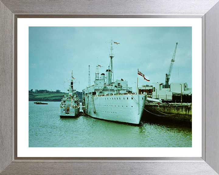 HMS Defiance A187 Royal Navy Maidstone class submarine depot ship Photo Print or Framed Print - Hampshire Prints