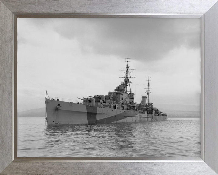 HMS Bellona 63 Royal Navy Dido class light cruiser Photo Print or Framed Photo Print - Hampshire Prints