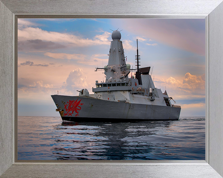 HMS Dragon D35 Royal Navy type 45 Destroyer Photo Print or Framed Print - Hampshire Prints