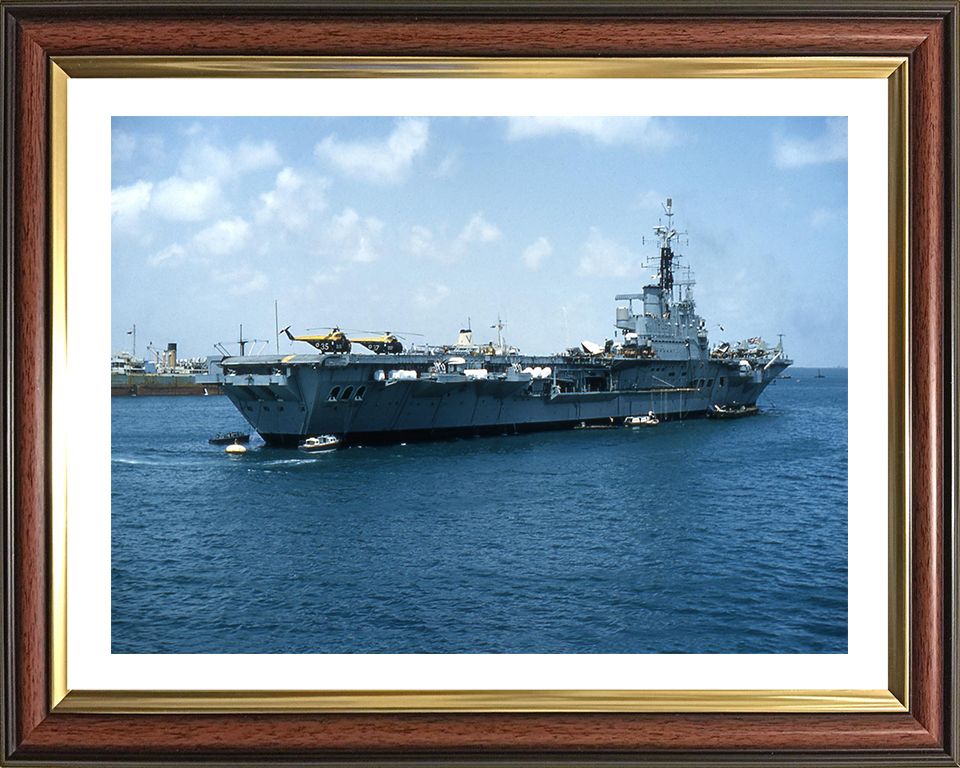 HMS Centaur R06 Royal Navy Centaur class light fleet carrier Photo Print or Framed Print - Hampshire Prints