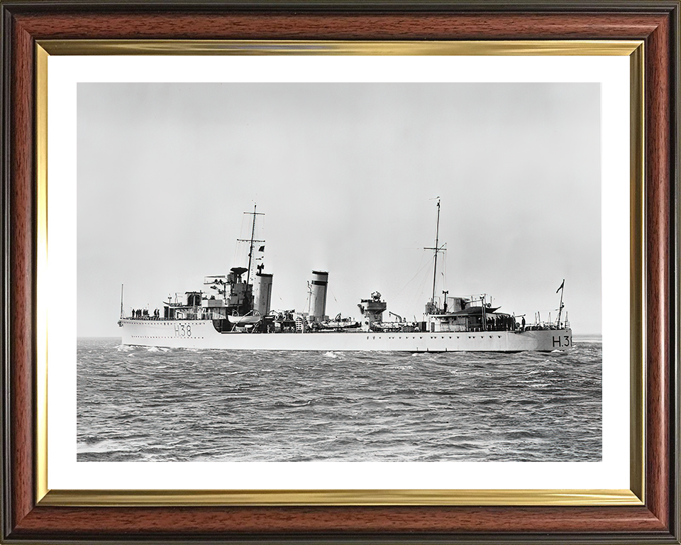 HMS Delight H38 Royal Navy D class destroyer Photo Print or Framed Print - Hampshire Prints