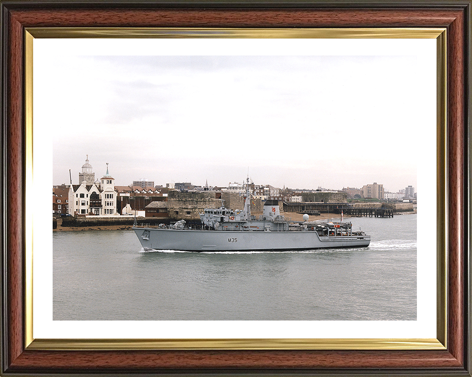 HMS Dulverton M35 Royal Navy Hunt class mine countermeasures vessel Photo Print or Framed Print - Hampshire Prints