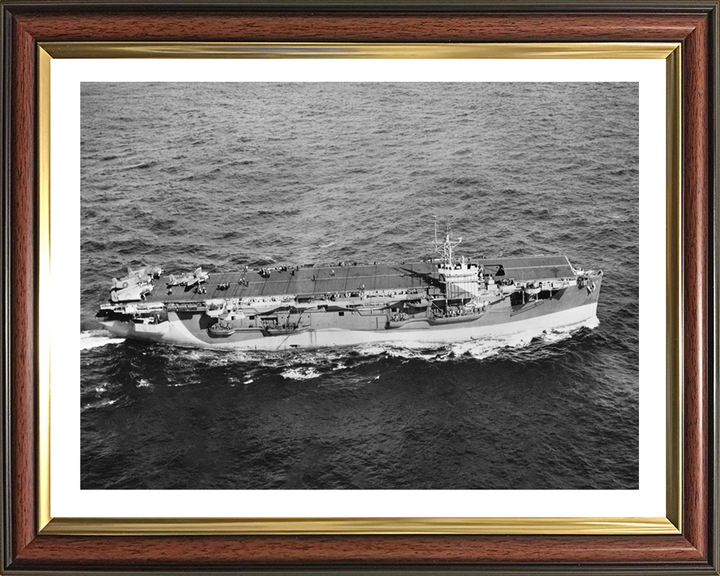 HMS Empress D42 Royal Navy escort aircraft carrier Photo Print or Framed Print - Hampshire Prints