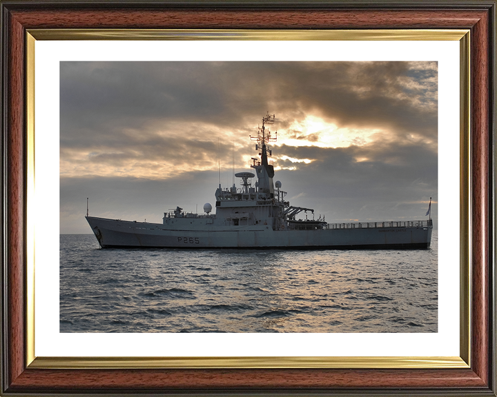 HMS Dumbarton Castle P265 Royal Navy Castle class patrol vessel Photo Print or Framed Print - Hampshire Prints