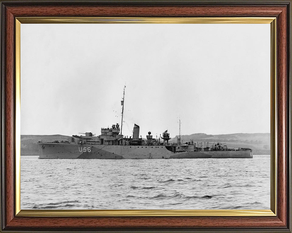 HMS Enchantress L56 (U56) Royal Navy Bittern class sloop Photo Print or Framed Print - Hampshire Prints