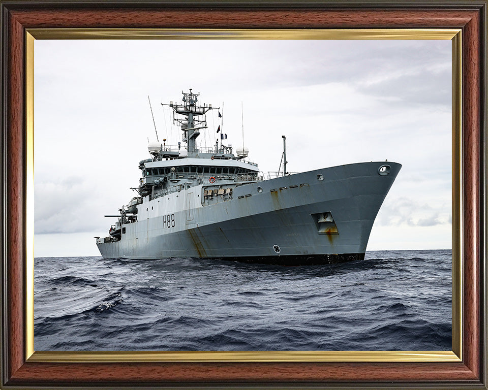 HMS Enterprise H88 Royal Navy hydrographic survey vessel Photo Print or Framed Print - Hampshire Prints