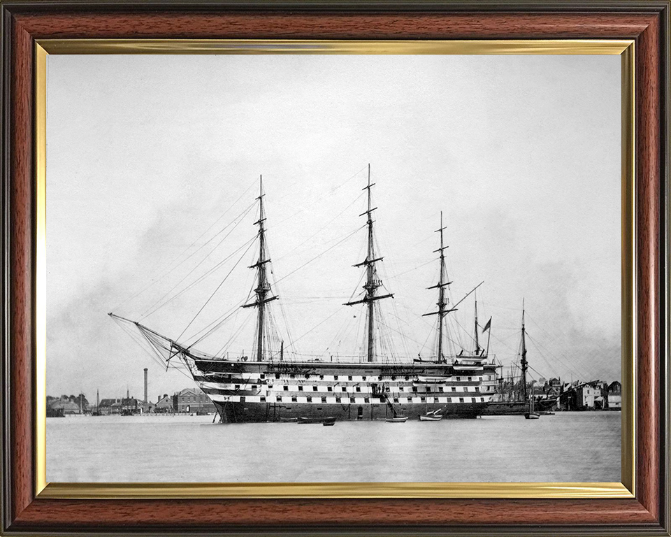 HMS Britannia (Prince of Wales) 1860 Royal Navy Training ship Photo Print or Framed Print - Hampshire Prints