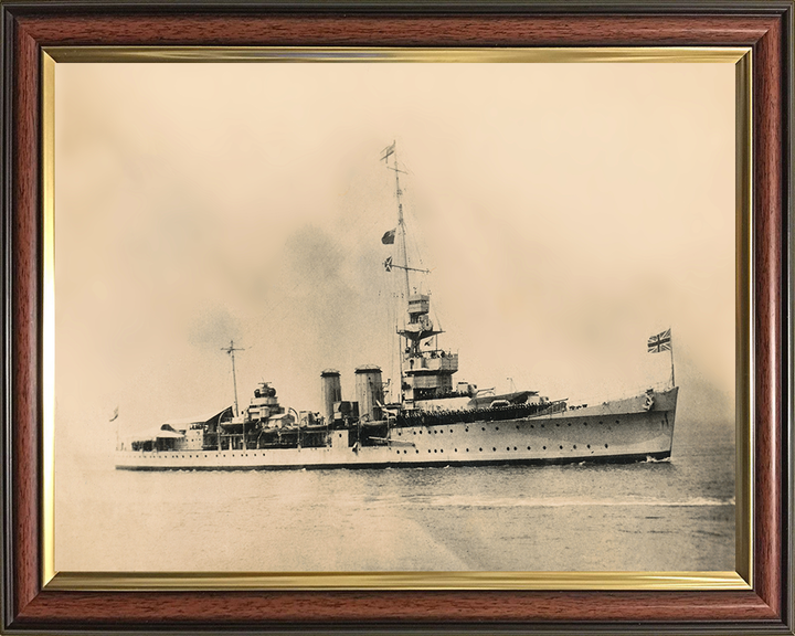 HMS Calcutta D82 Royal Navy C class light cruiser Photo Print or Framed Photo Print - Hampshire Prints