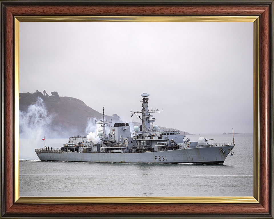 HMS Argyll F231 Royal Navy type 23 Frigate Photo Print or Framed Print - Hampshire Prints