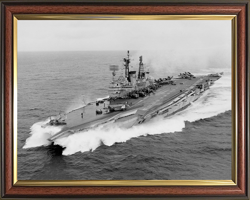 HMS Ark Royal R09 Royal Navy Audacious class aircraft carrier Photo Print or Framed Print - Hampshire Prints