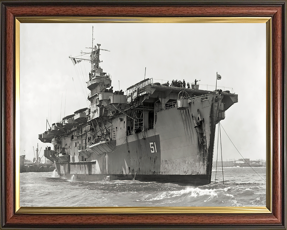 HMS Atheling D51 Royal Navy Ruler class escort carrier Photo Print or Framed Print - Hampshire Prints