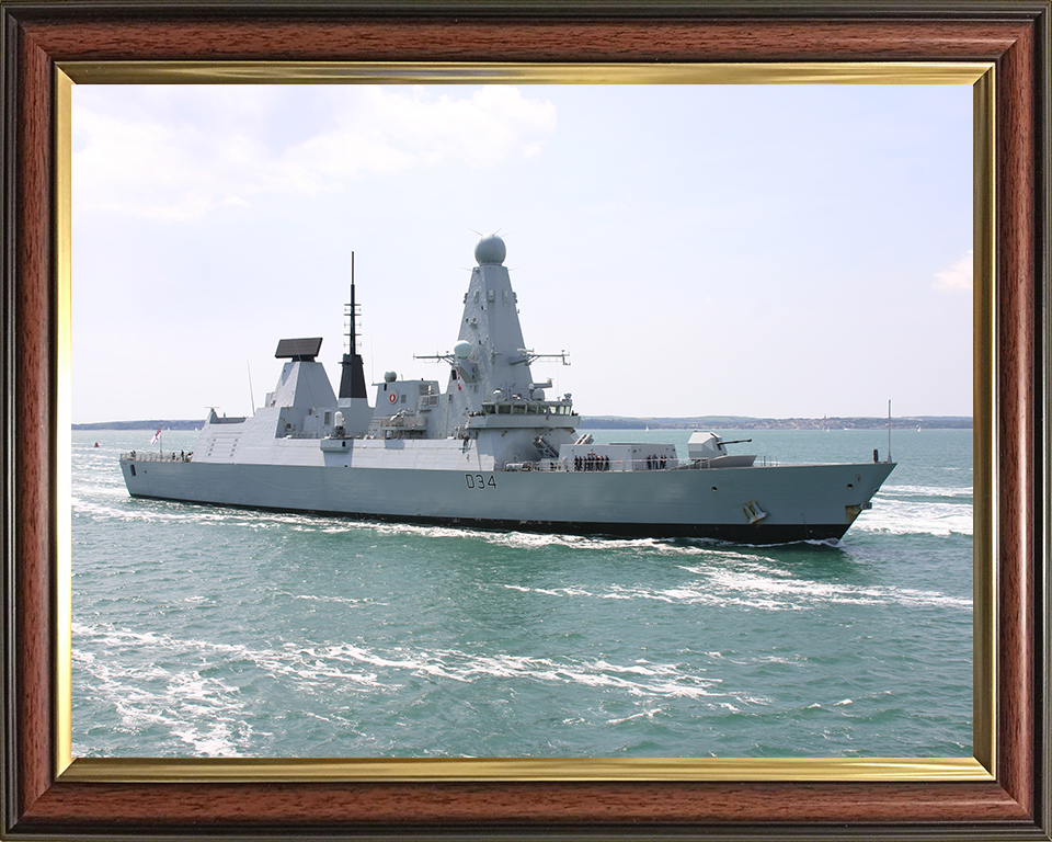 HMS Diamond D34 Royal Navy Type 45 Destroyer Photo Print or Framed Print - Hampshire Prints