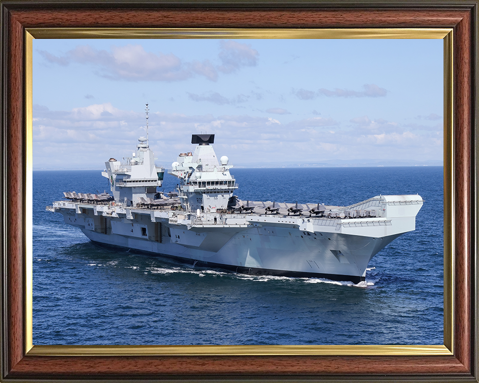 HMS Queen Elizabeth R08 Royal Navy Queen Elizabeth Class Aircraft Carrier Photo Print or Framed Print - Hampshire Prints