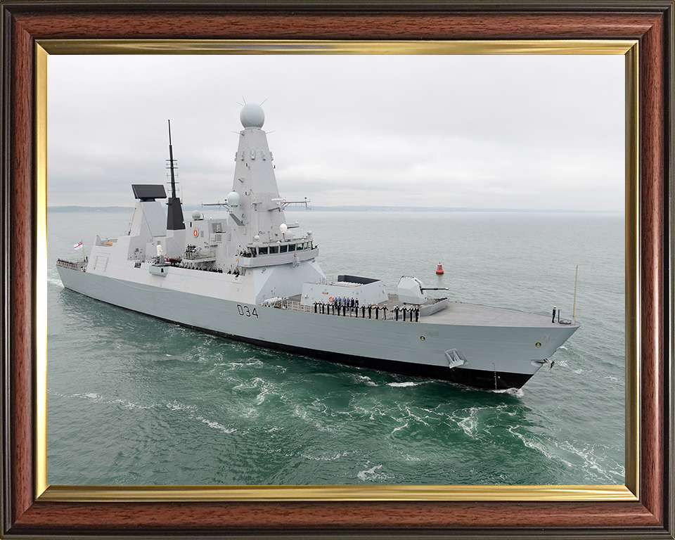 HMS Diamond D34 Royal Navy Type 45 Destroyer Photo Print or Framed Print - Hampshire Prints