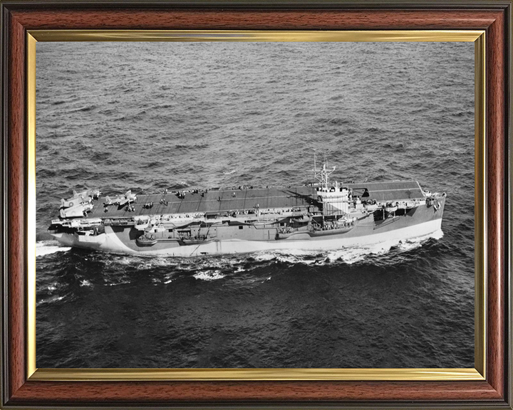 HMS Empress D42 Royal Navy escort aircraft carrier Photo Print or Framed Print - Hampshire Prints