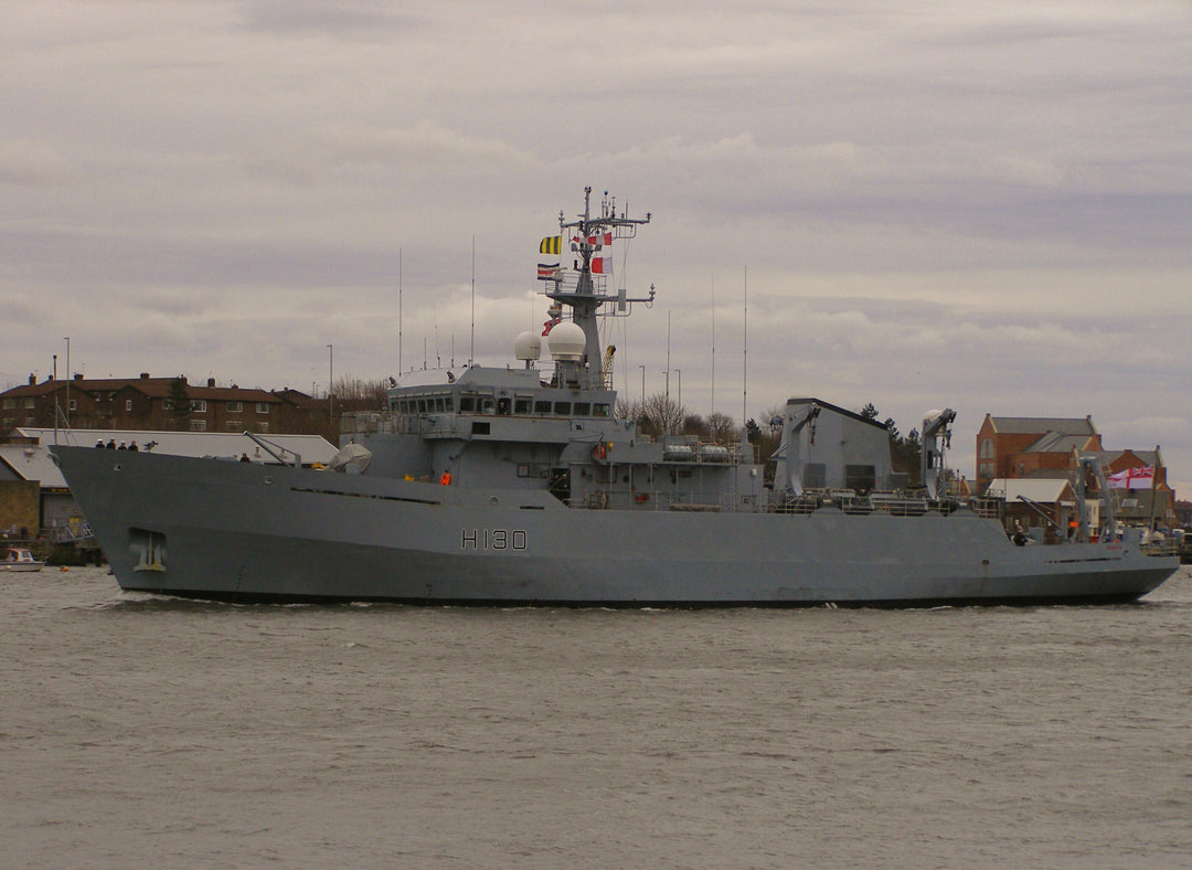 HMS Roebuck H130 Royal Navy coastal survey vessel Photo Print or Framed Print - Hampshire Prints